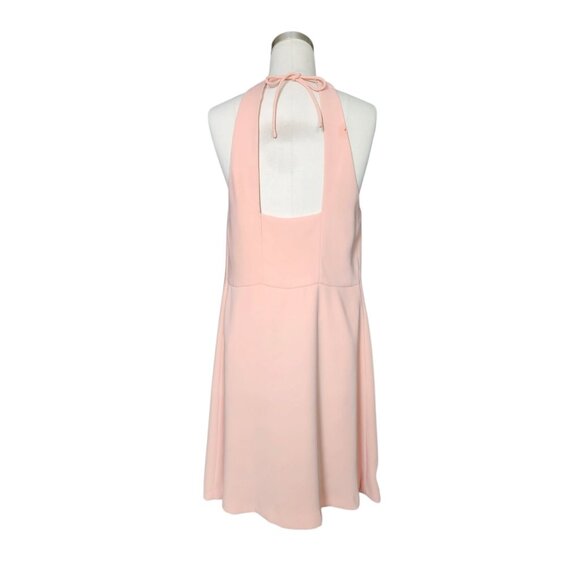 Zara Basic Mini Strappy Dress Women’s Medium Blush Pink Halter Sleeveless Lined - Picture 2 of 11